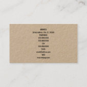 Belangrijkste skyline kraft visitekaartje (Achterkant)