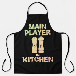 Belangrijkste speler in keuken schort