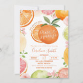 Belangrijkste squeeze Oranje Citrus Vrijgezellenfe Kaart (Voorkant)