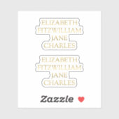 Belangrijkste tekens Pride en Prejudice Jane Auste Sticker (Vel)