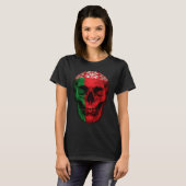 Belarus Flag Skull Belarusian Roots Proud Patrioti T-shirt (Voorkant volledig)