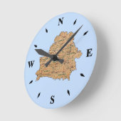 Belarus Map Clock Ronde Klok (Hoek)