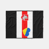 Belarus Stand With Ukraine Belarusians Support Ukr Fleece Deken (Voorkant (Horizontaal))