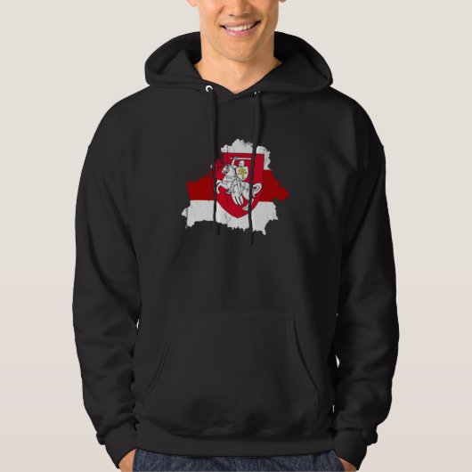 Belarus White Red Pagonya Flag Support Belarus Pro Hoodie (Voorkant)