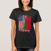 BELARUSIAN ROOTS Half-American Flag BELARUS FLAG T-shirt (Voorkant)