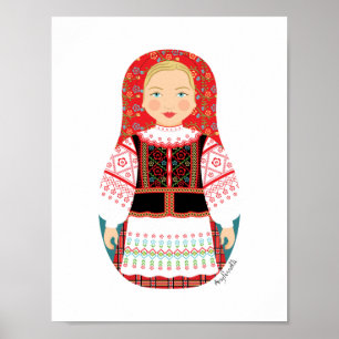 Belarussische Matryoshka Poster