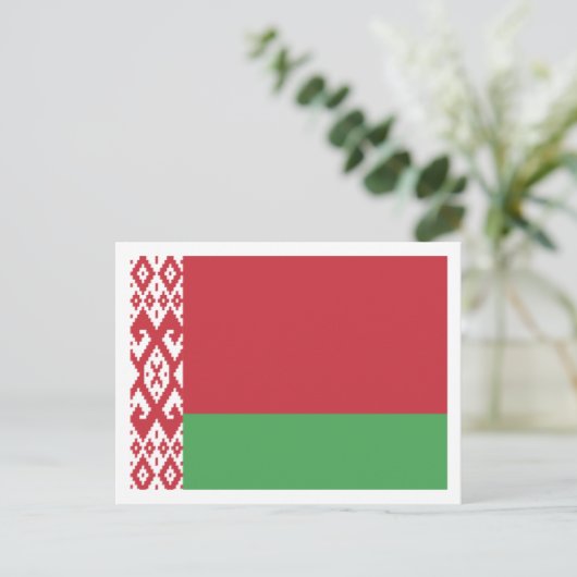 Belarussische vlag, vlag van Belarus Briefkaart (Staand voorkant)
