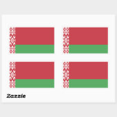 Belarussische vlag, vlag van Belarus Rechthoekige Sticker (Vel)