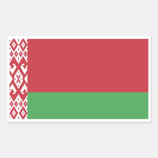 Belarussische vlag, vlag van Belarus Rechthoekige Sticker (Voorkant)