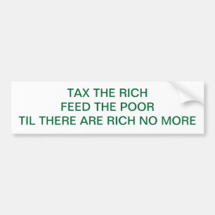 BELAST DE RIJKEN BUMPERSTICKER