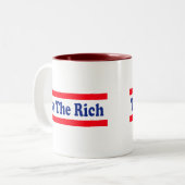 Belasting de Rich! Tweekleurige Koffiemok (Voorkant links)