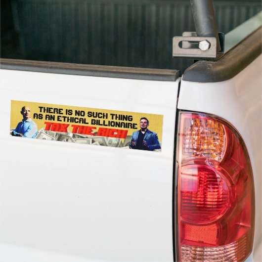 Belasting de rijke Bumpersticker (Op Truck)