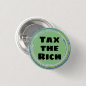 Belasting de Rijken Ronde Button 3,2 Cm (Voorkant /achterkant)