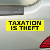 Belasting is diefstal bumpersticker (Op auto)