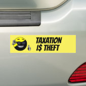 Belasting is diefstal bumpersticker (Op auto)