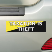 Belasting is diefstal - Bumpersticker (Op auto)
