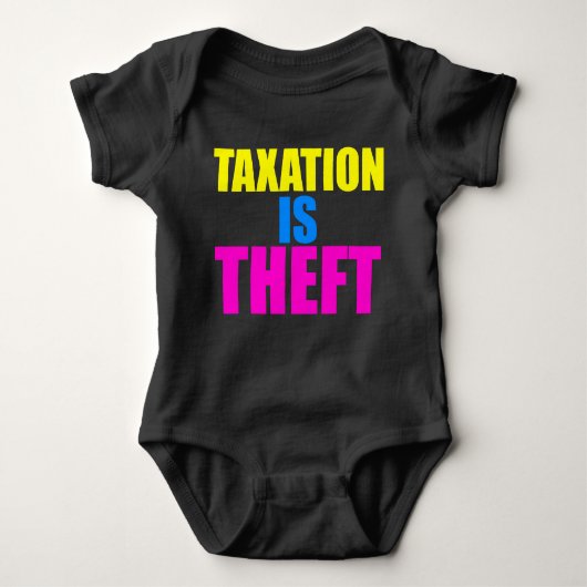 Belasting is Theft Baby Outfit Romper (Voorkant)