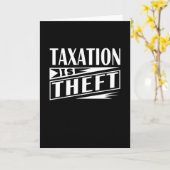 Belasting is Theft Libertarian Anarchy Kaart (Gele Bloem)