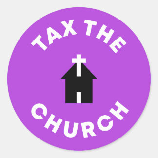 Belasting op de kerk ronde sticker