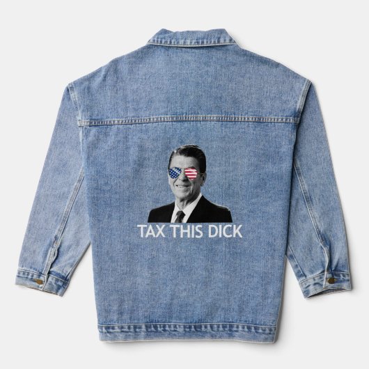 Belasting op deze Dick President Reagan-belasting Denim Jacket (Achterkant)
