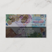 Belastingaccountants en financiële deskundigen eur visitekaartje (Achterkant)