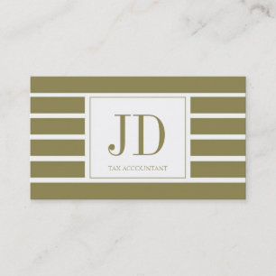 Belastingadministrateur/CPA-monogram/gestreept Visitekaartje