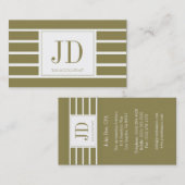 Belastingadministrateur/CPA-monogram/gestreept Visitekaartje (Voorkant / Achterkant)