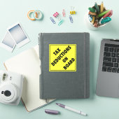 Belastingaftrek Aan boord grappige gele diamant Sticker (iPad Cover)