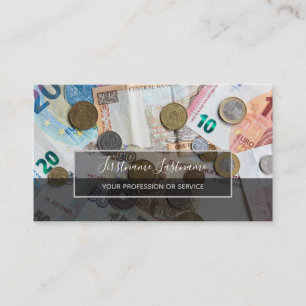 Belastingboekhouder en financiële deskundigen euro visitekaartje