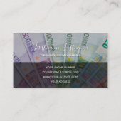 Belastingboekhouder en financiële deskundigen euro visitekaartje (Achterkant)