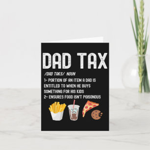 Belastingdefinitie Funny Fathers Day Daddy Humor P Kaart