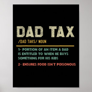 Belastingdefinitie Grappig Vaderdag Dad Joke Poster