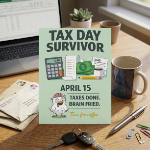Belastingen Klaar Hersenen Gebakken Grappig 15 Apr Briefkaart