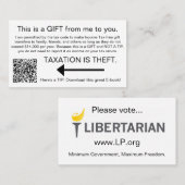 Belastingen zijn Theft Cards Visitekaartje (Voorkant / Achterkant)