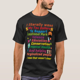Belastinggeld voor mens en planeet t-shirt