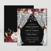 Belastingheffing Burgundy Floral bruiloft (Voorkant / Achterkant)