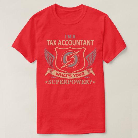 Belastingplichtige Superpower-object met taakcode T-shirt (Design voorkant)
