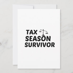 BELASTINGSEASON SURVIVOR BEDANKKAART