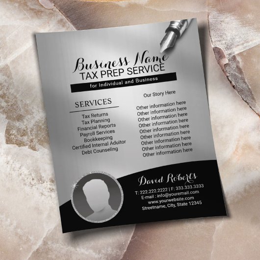 Belastingvoorbereiding Bedrijf Consulting Service Flyer