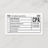 belastingvoorbereiding visitekaartje (Voorkant)