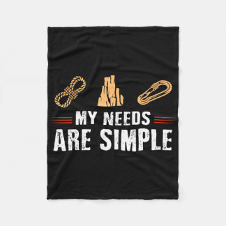 Belayer Rock Climbing Belay On Bouldering Outdoors Fleece Deken