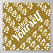 Beleaf in jezelf, White Leaf Poster (Voorkant)