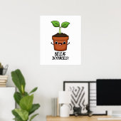 Beleaf in Yourself Funny Plant Pun Poster (Thuiskantoor)
