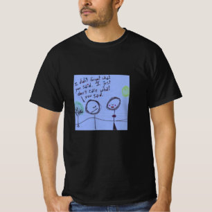 Beleaguered paar onwetende kunst liefde verwarring t-shirt