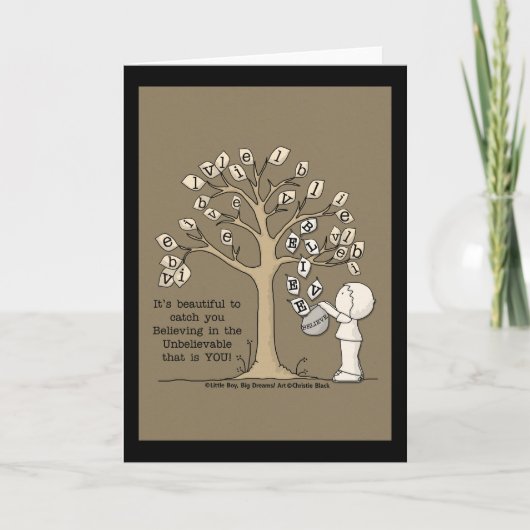 Be'LEAVES'- Vangend Bladeren Kaart (Voorkant)