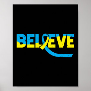 Beleef de bewustwording van het syndroom poster