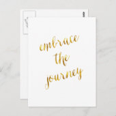 Beleef de Folie van de Reizen van de Goudfaux van  Briefkaart (Voorkant / Achterkant)