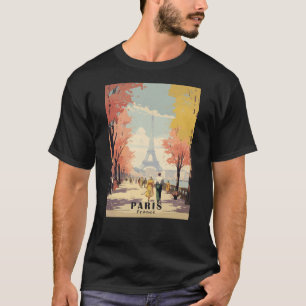 Beleef de mystiek van Parijs in Frankrijk Reiskuns T-shirt