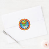 Beleef de spits ronde sticker (Envelop)