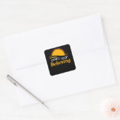 Beleef geen reis Inspirerend Vierkante Sticker (Envelop)